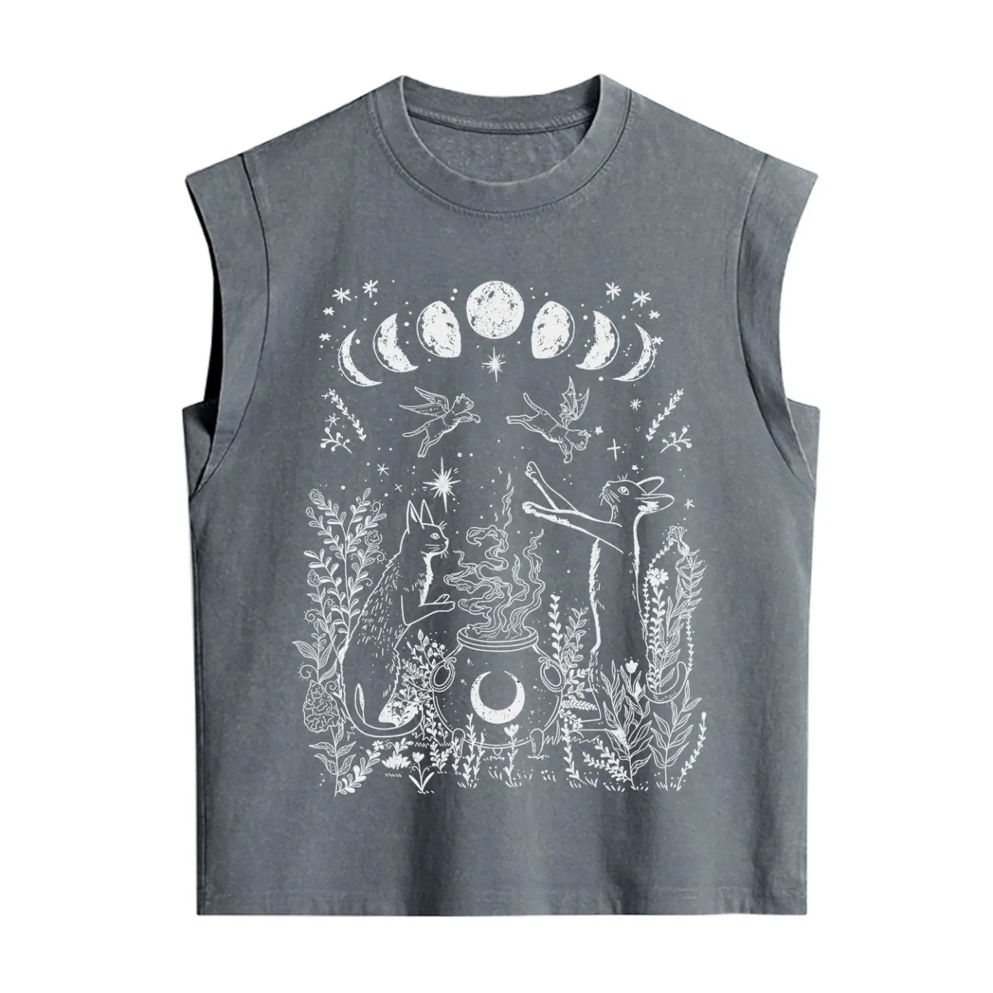 Purplehecate Celestial Cat Vintage Washed Tank