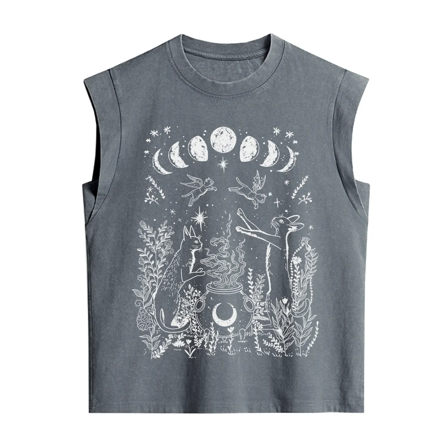 Purplehecate Celestial Cat Vintage Washed Tank
