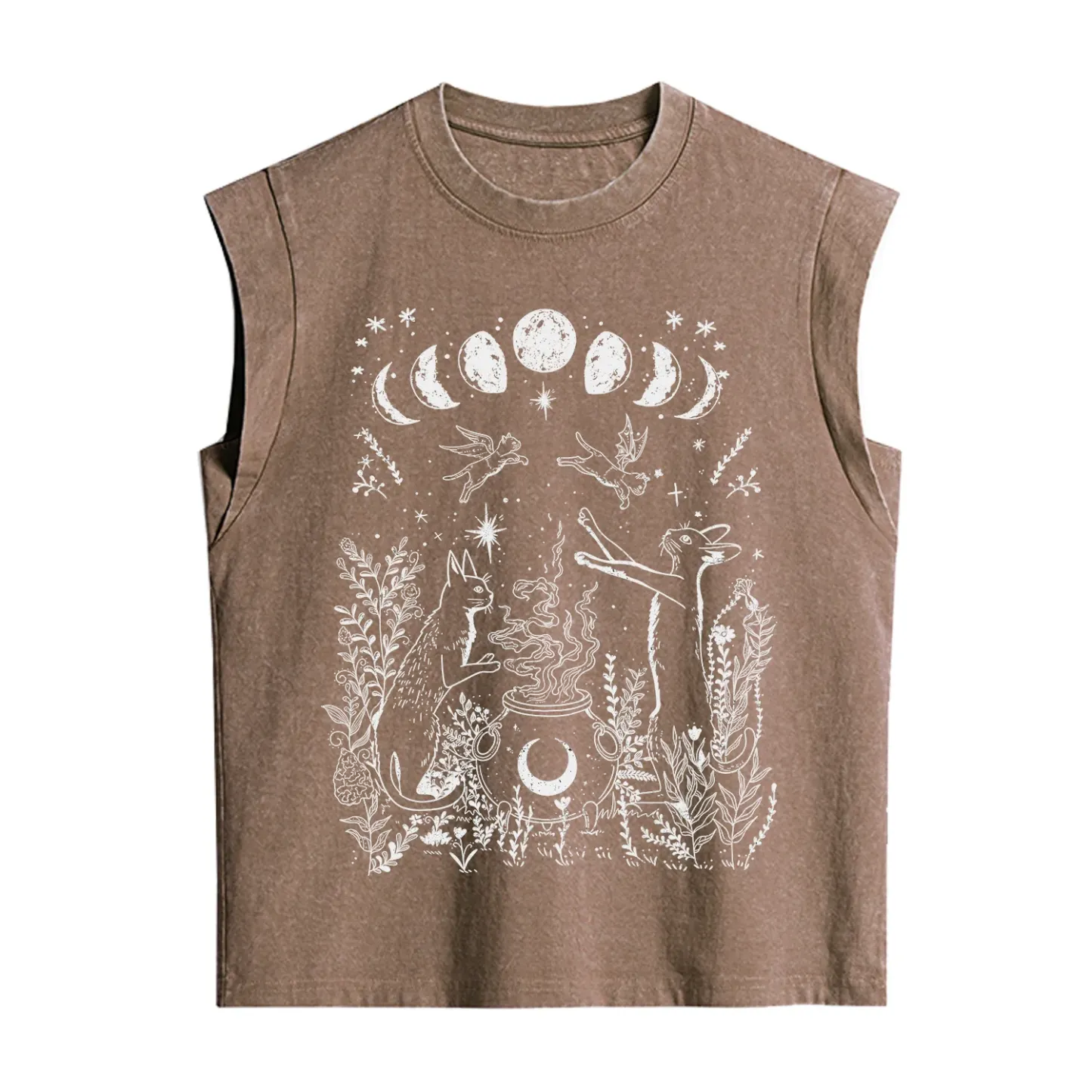 Purplehecate Celestial Cat Vintage Washed Tank