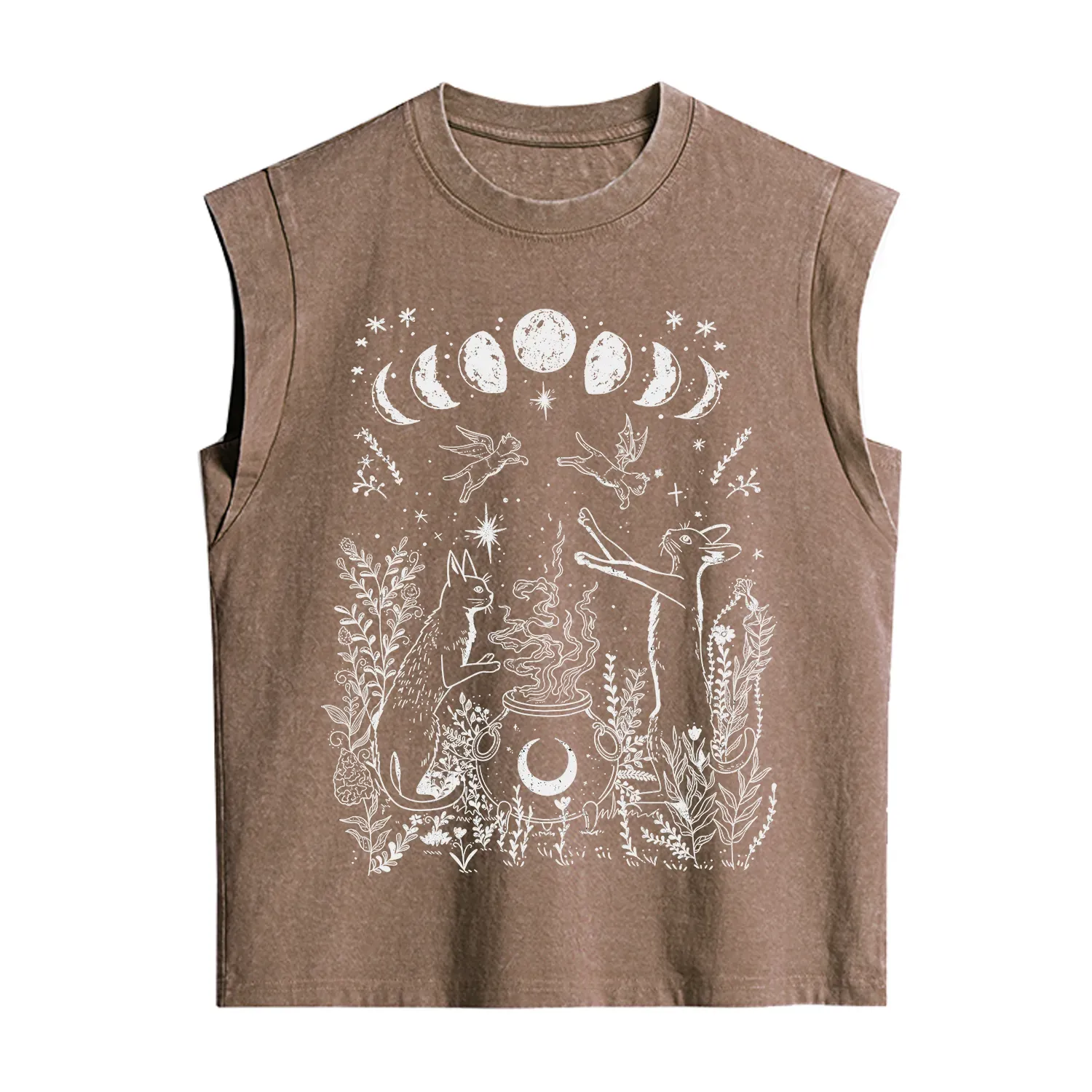 Purplehecate Celestial Cat Vintage Washed Tank