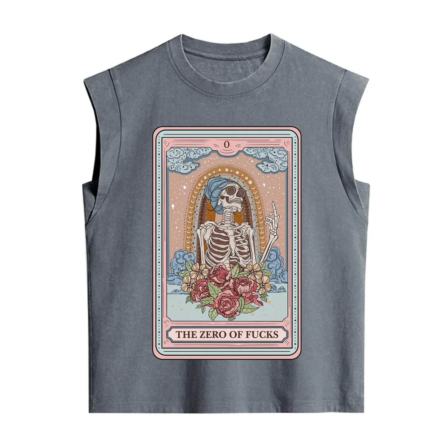 Purplehecate The Zero Of Fucks Tarot Card Vintage Washed Tank