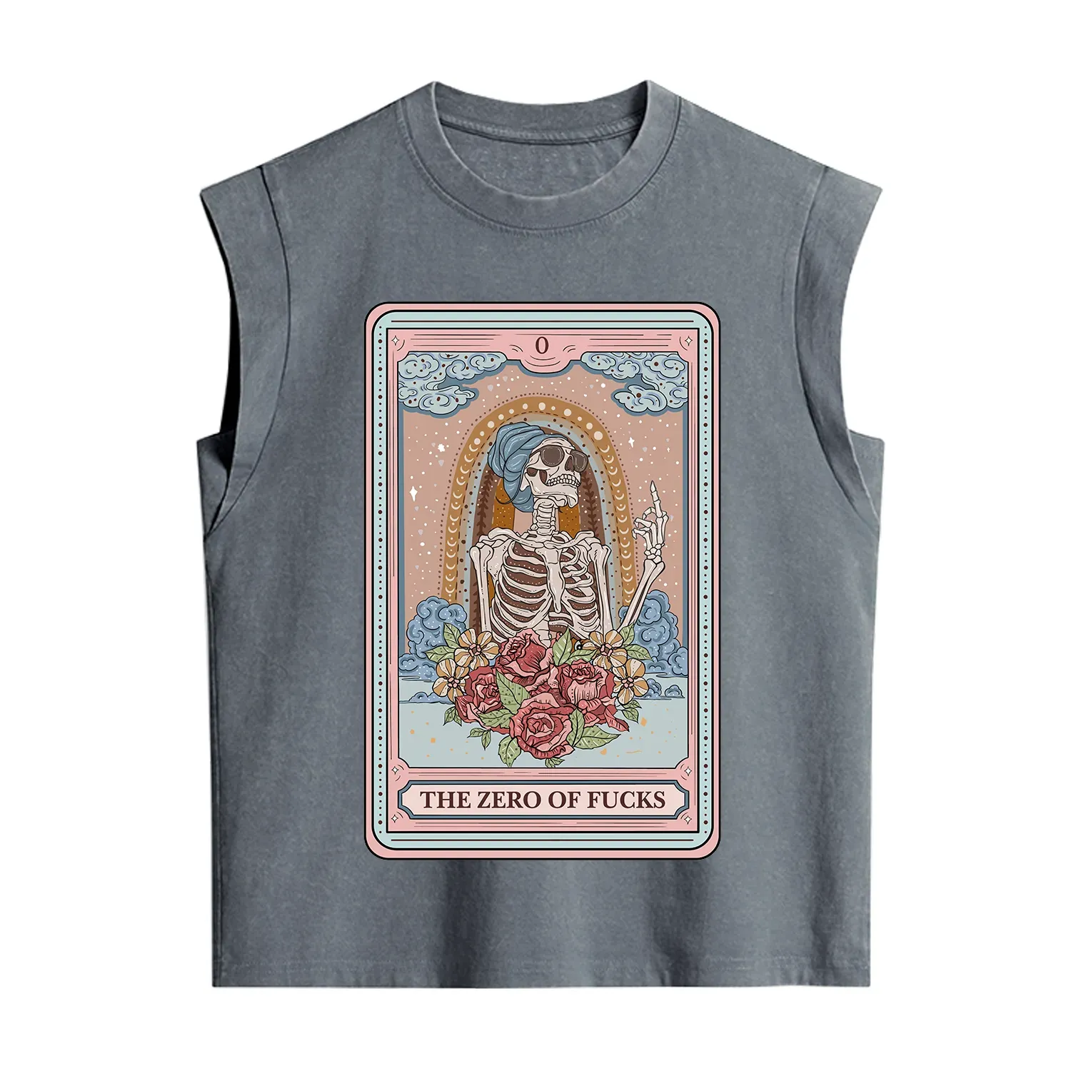 Purplehecate The Zero Of Fucks Tarot Card Vintage Washed Tank