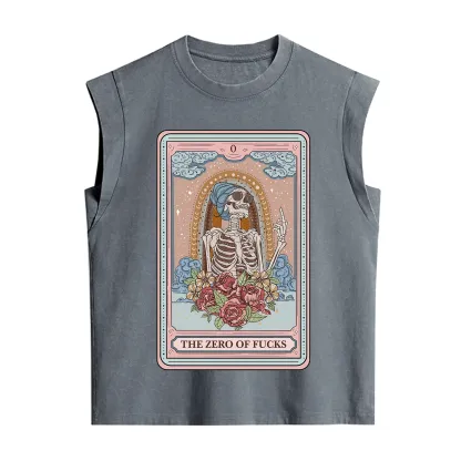 Purplehecate The Zero Of Fucks Tarot Card Vintage Washed Tank