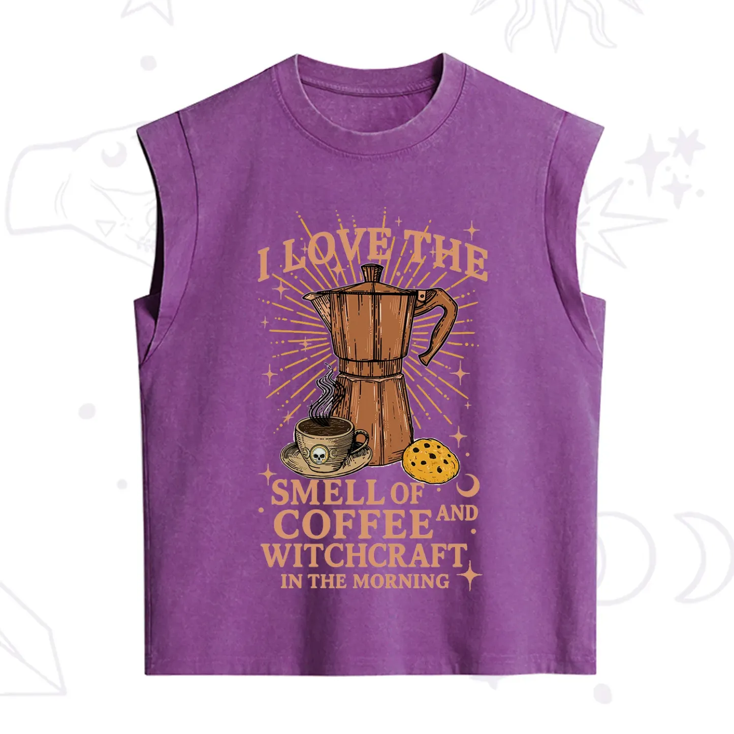 Purplehecate I Love The Smell Of Coffee And Witchcraft In The Morning Vintage Washed Tank