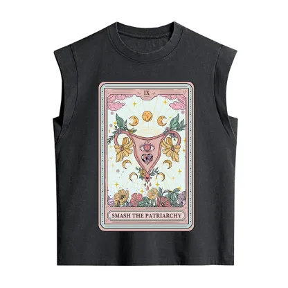 Purplehecate The Smash the Patriarchy Tarot Vintage Washed Tank