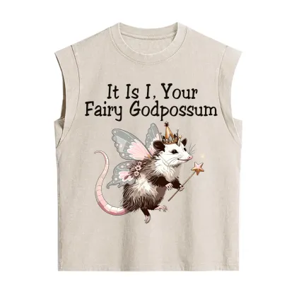 Purplehecate It Is I Your Fairy Godpossum Vintage Washed Tank