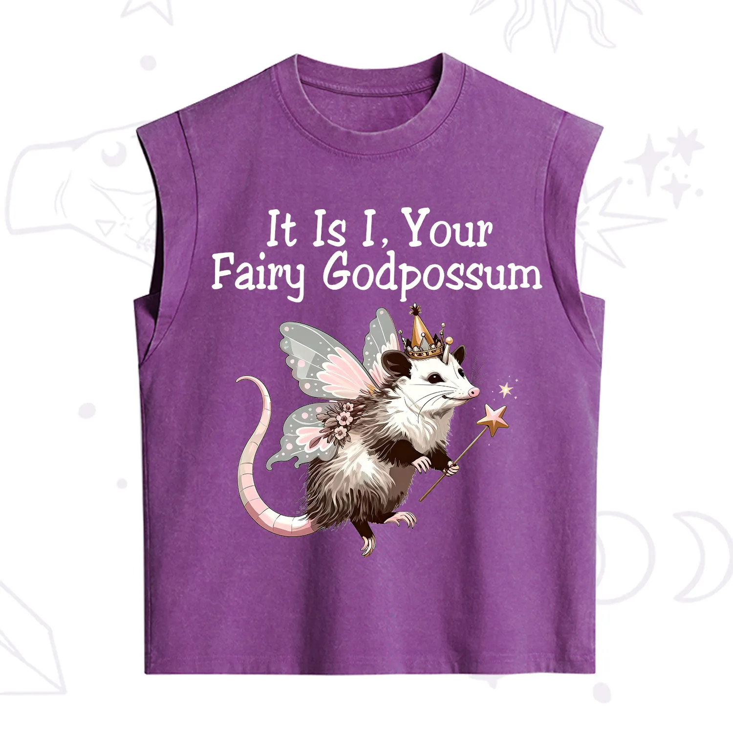 Purplehecate It Is I Your Fairy Godpossum Vintage Washed Tank