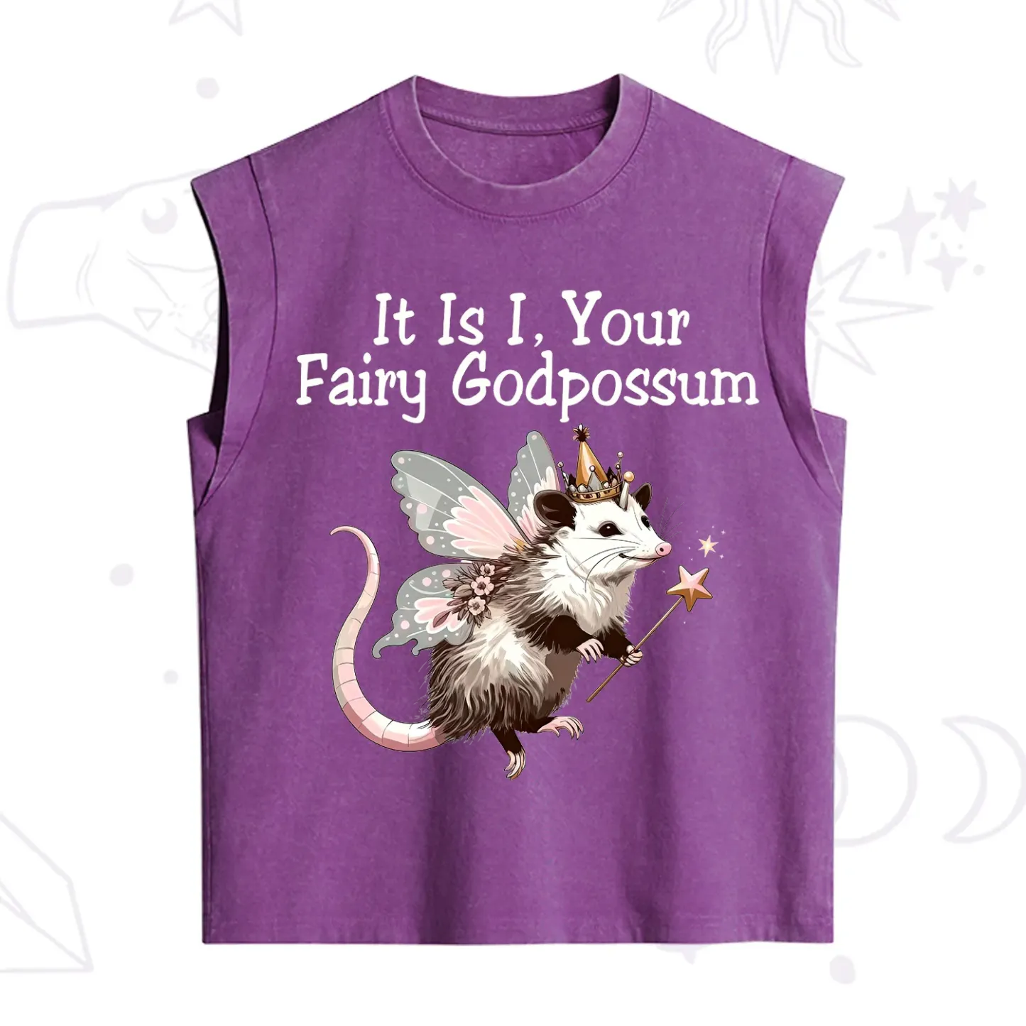 Purplehecate It Is I Your Fairy Godpossum Vintage Washed Tank