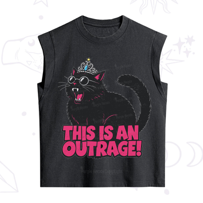 Purplehecate This is an outrage Princess Cat Vintage Washed Tank