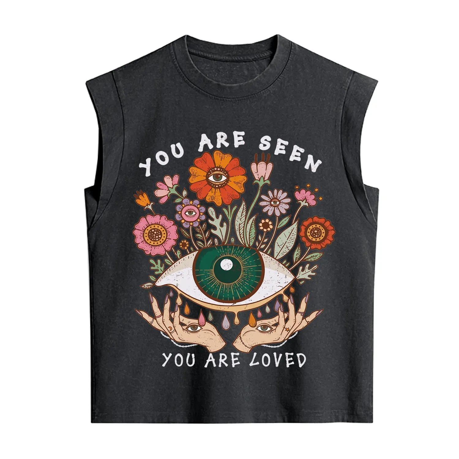 Purplehecate You Are Seen You Are Loved Vintage Washed Tank