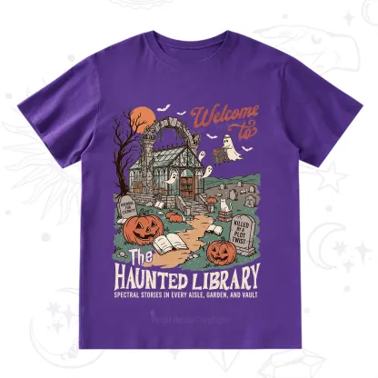 Purplehecate Welcome to the Haunted Library T-Shirt