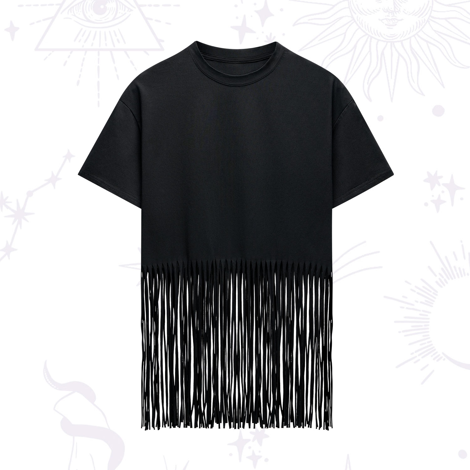 Purplehecate Fringe Hem T-Shirt