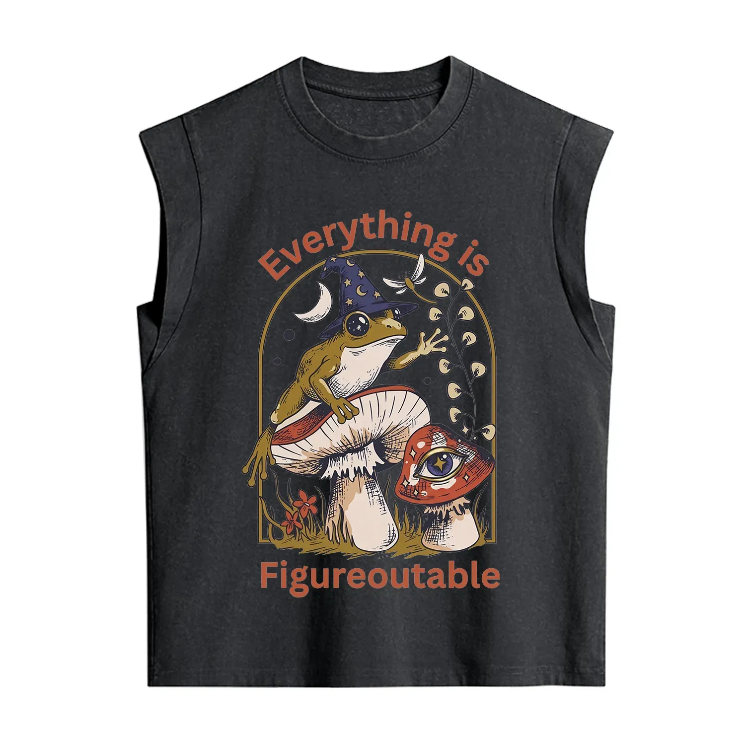 Purplehecate Everything Is Figureoutable Frog Vintage Washed Tank