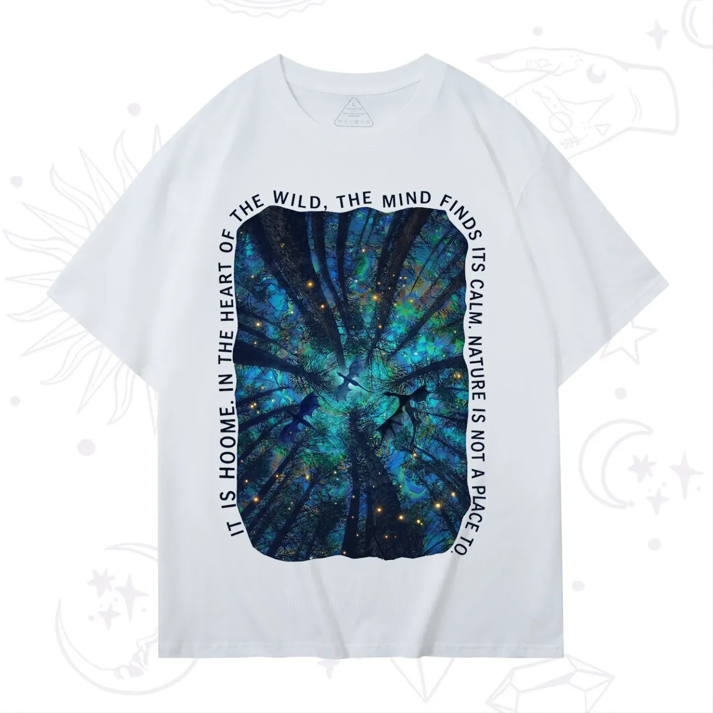 Purplehecate Forest Mindscape Night Sky T-Shirt