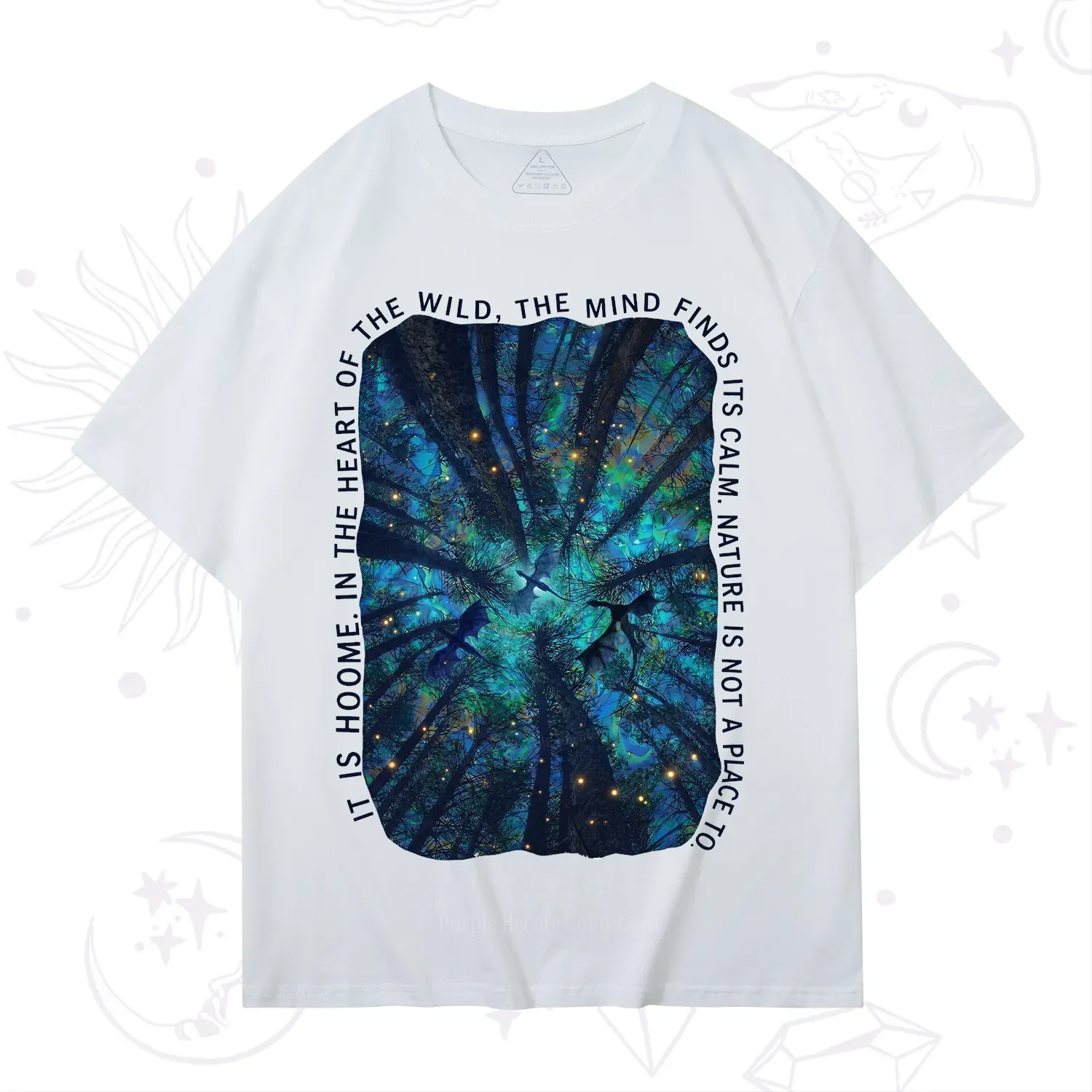 Purplehecate Forest Mindscape Night Sky T-Shirt