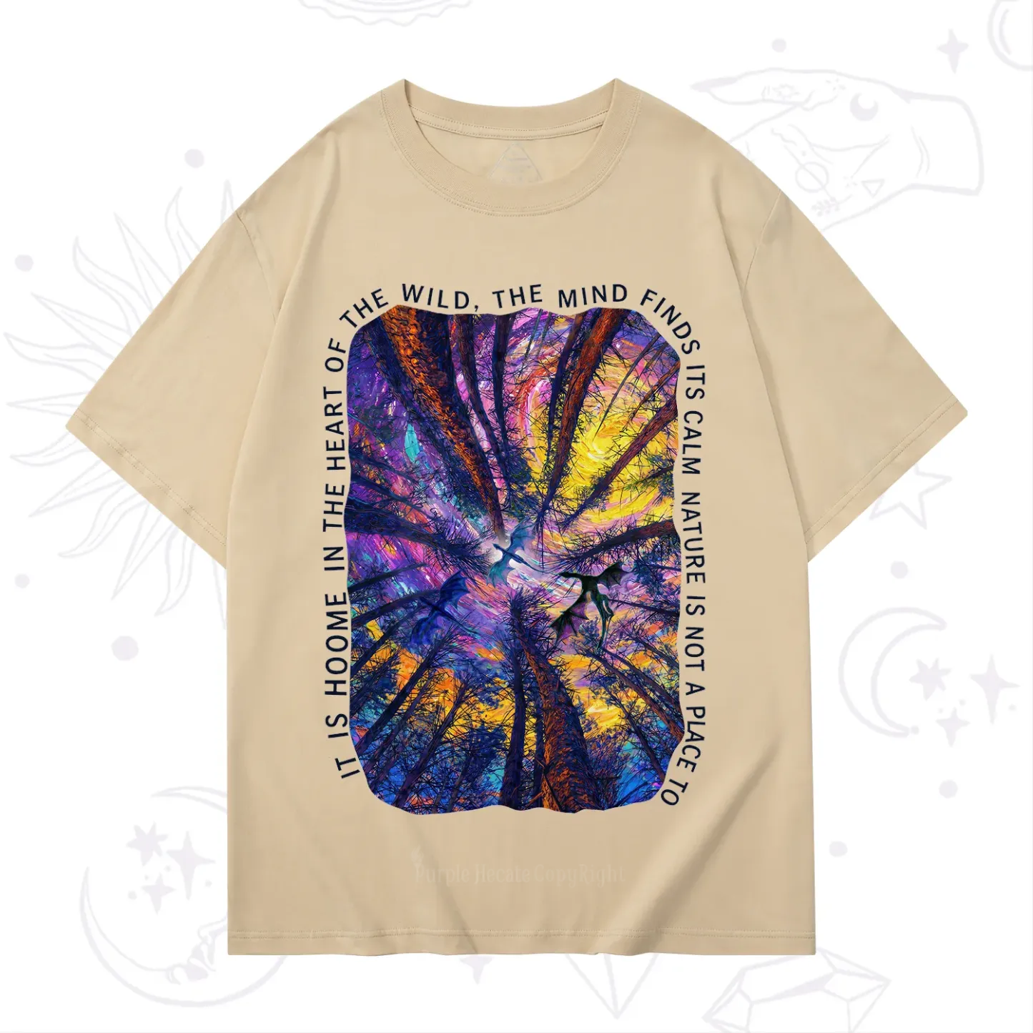 Purplehecate Forest Mindscape Night Sky T-Shirt