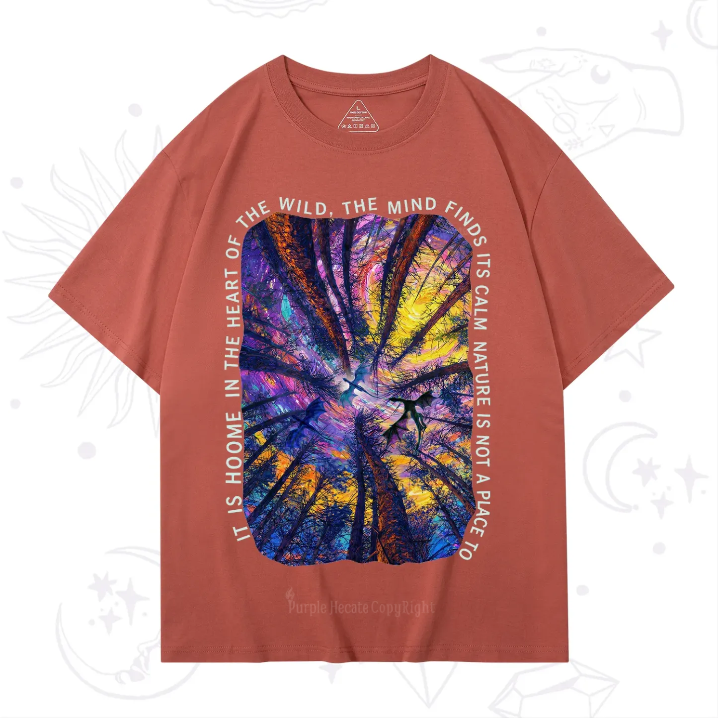 Purplehecate Forest Mindscape Night Sky T-Shirt