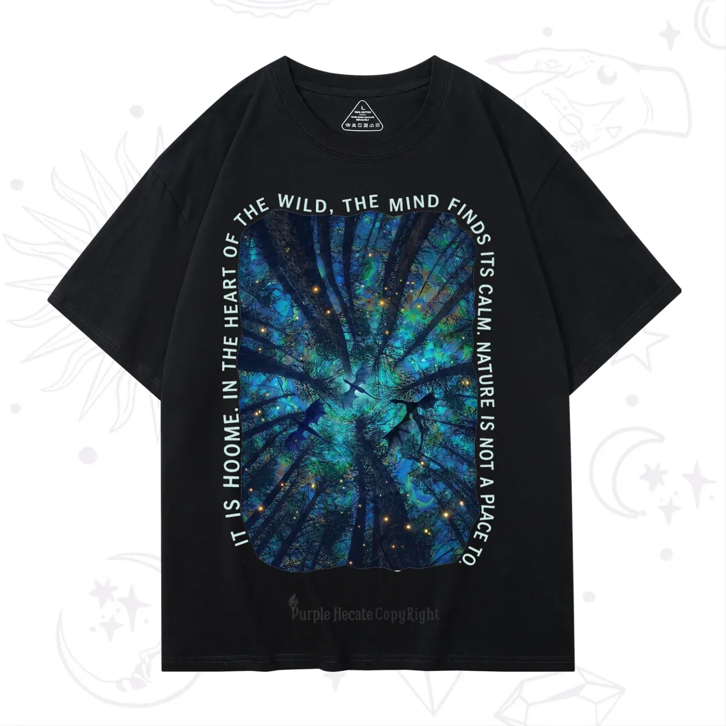 Purplehecate Forest Mindscape Night Sky T-Shirt