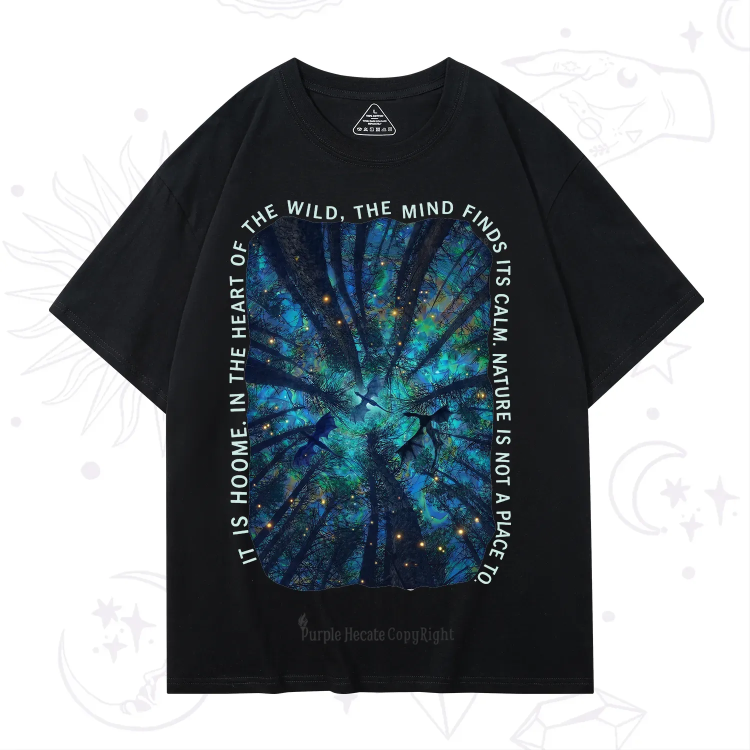 Purplehecate Forest Mindscape Night Sky T-Shirt