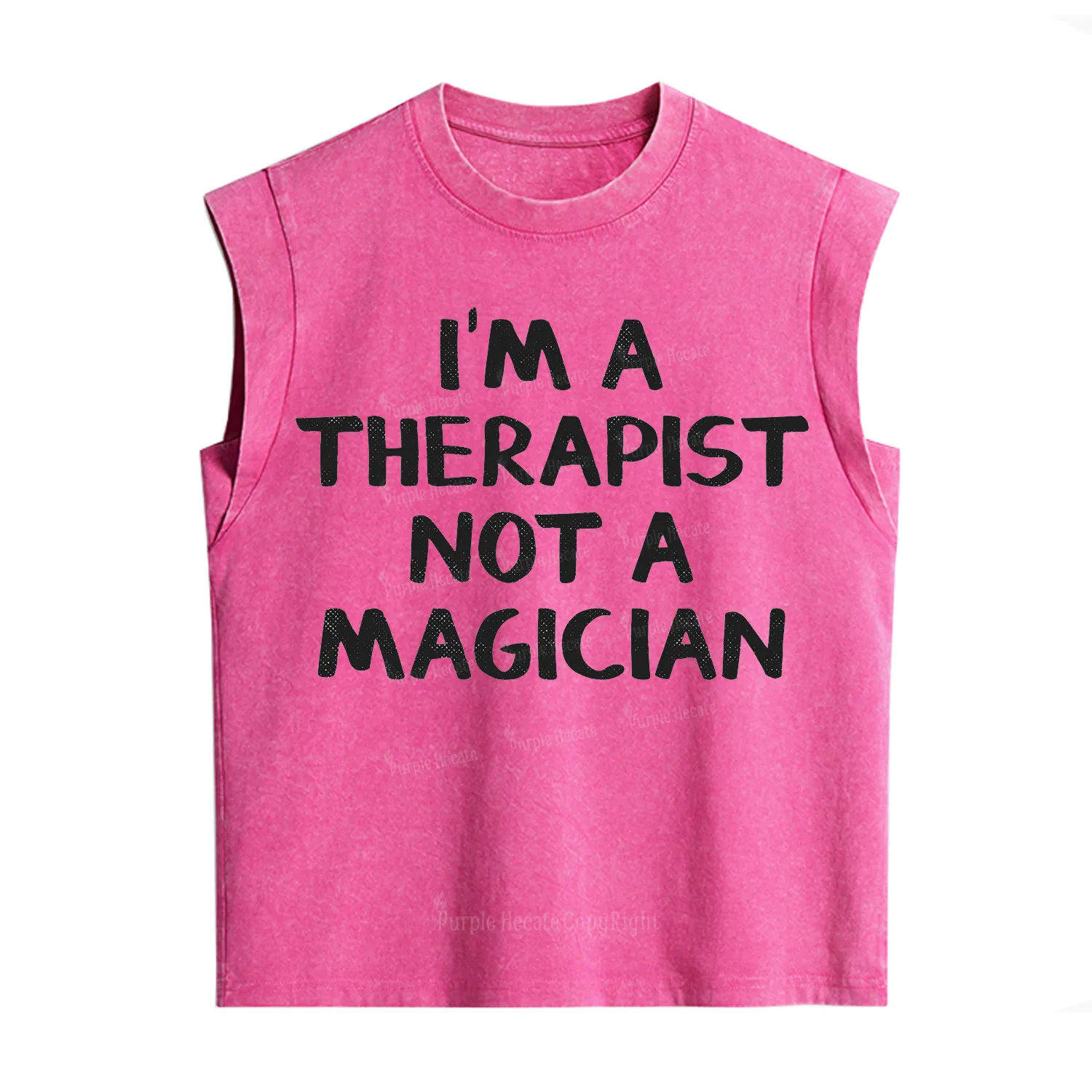 Purplehecate I'm a Therapist Not a Magician Vintage Washed Tank