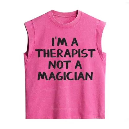 Purplehecate I'm a Therapist Not a Magician Vintage Washed Tank