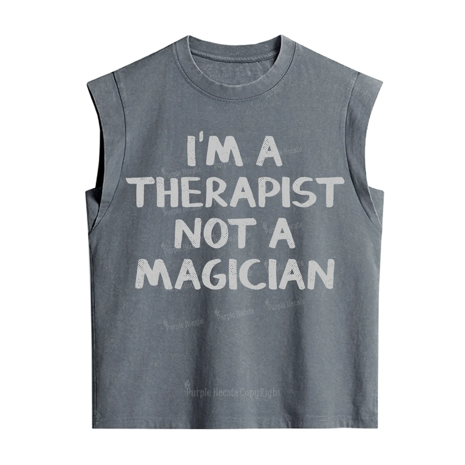 Purplehecate I'm a Therapist Not a Magician Vintage Washed Tank