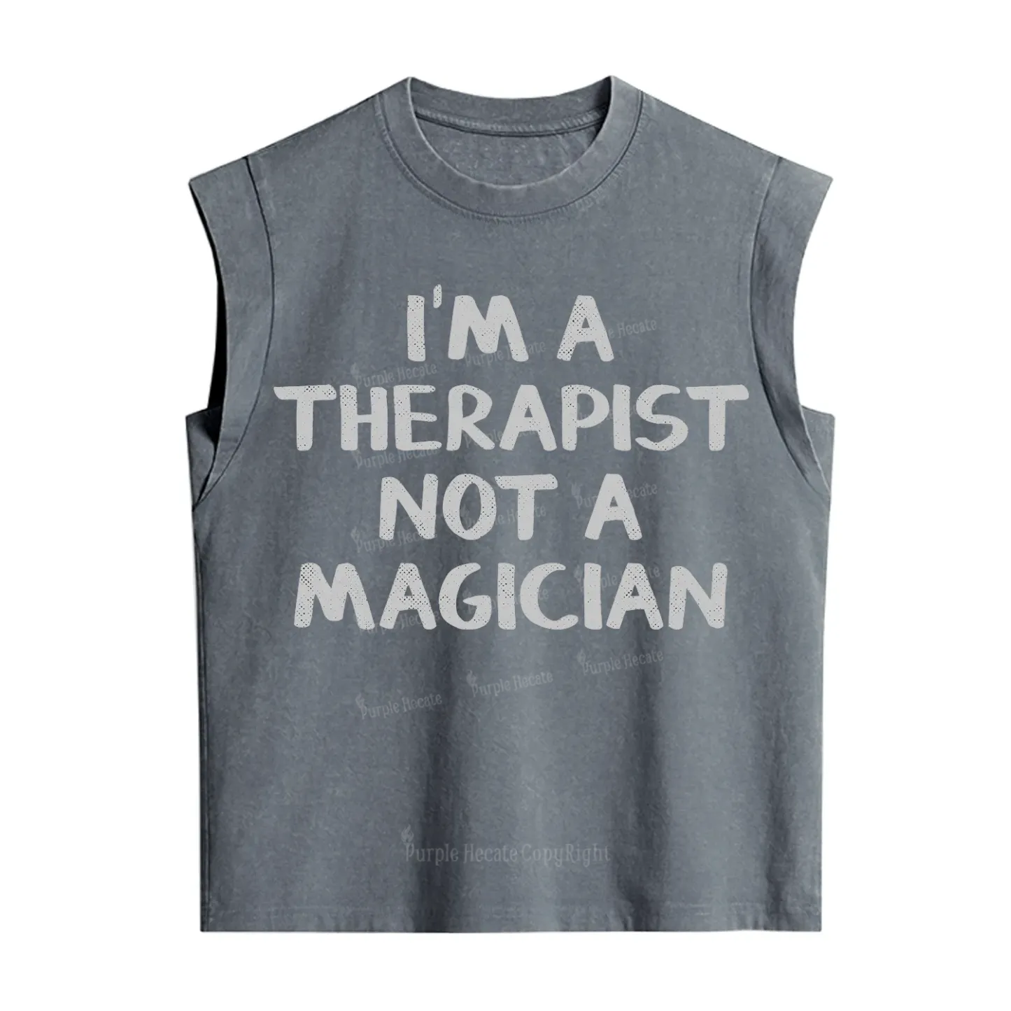 Purplehecate I'm a Therapist Not a Magician Vintage Washed Tank