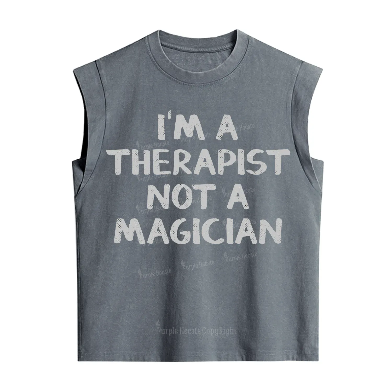 Purplehecate I'm a Therapist Not a Magician Vintage Washed Tank
