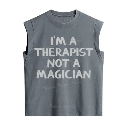 Purplehecate I'm a Therapist Not a Magician Vintage Washed Tank
