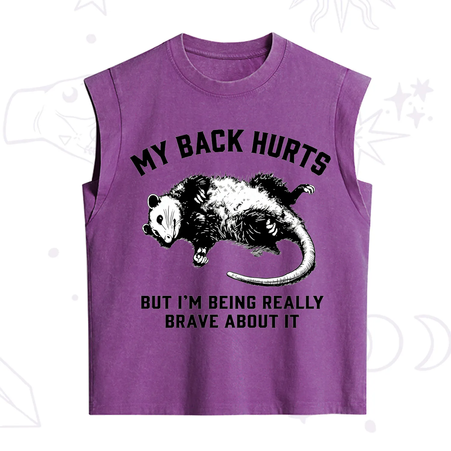 Purplehecate My Back Hurts But I'm Being Really Brave About It Vintage Washed Tank