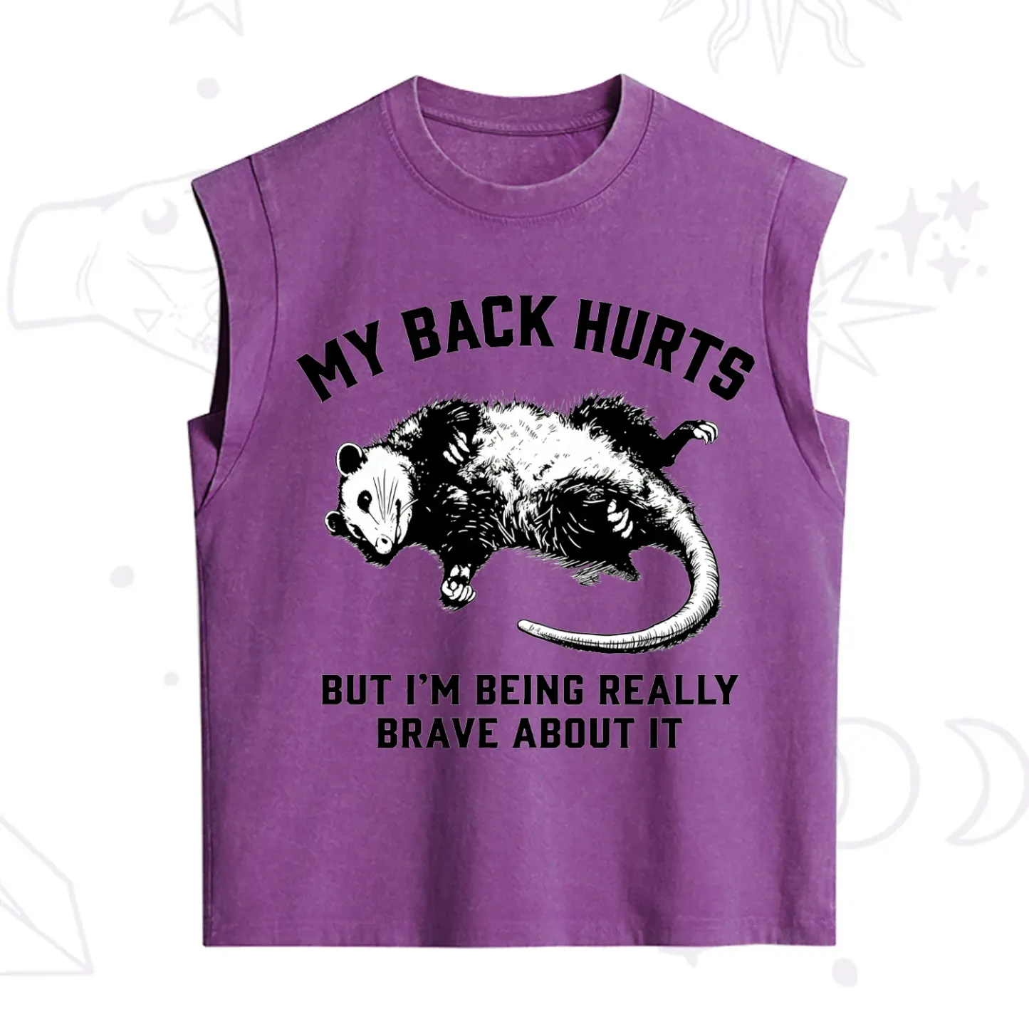 Purplehecate My Back Hurts But I'm Being Really Brave About It Vintage Washed Tank