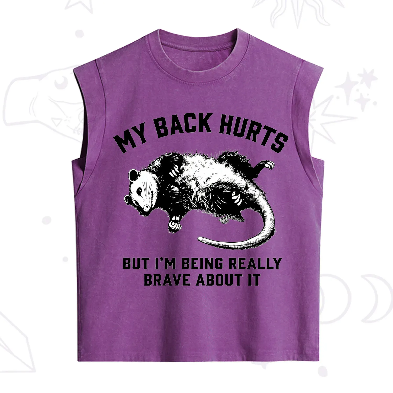 Purplehecate My Back Hurts But I'm Being Really Brave About It Vintage Washed Tank
