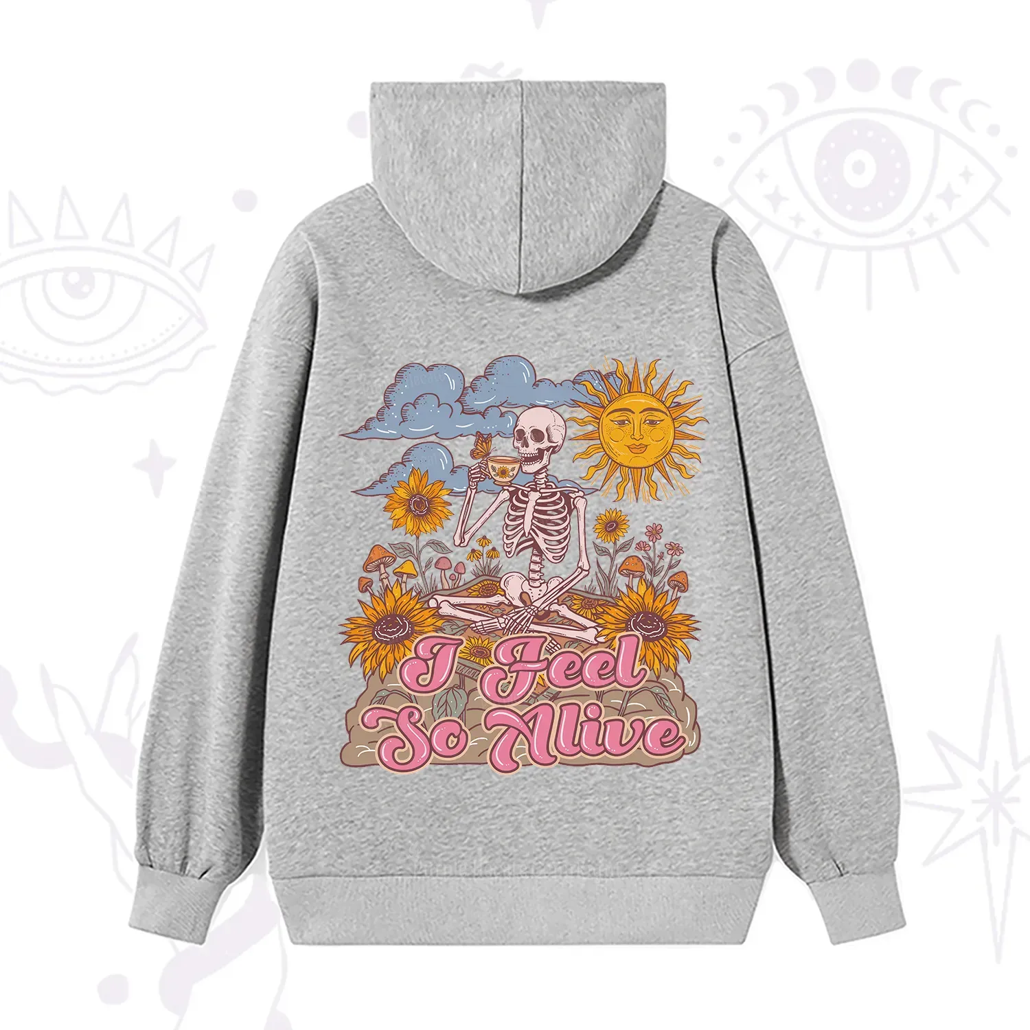 Purplehecate I feel So Alive Dancing Sarcastic Skeleton Hoodie