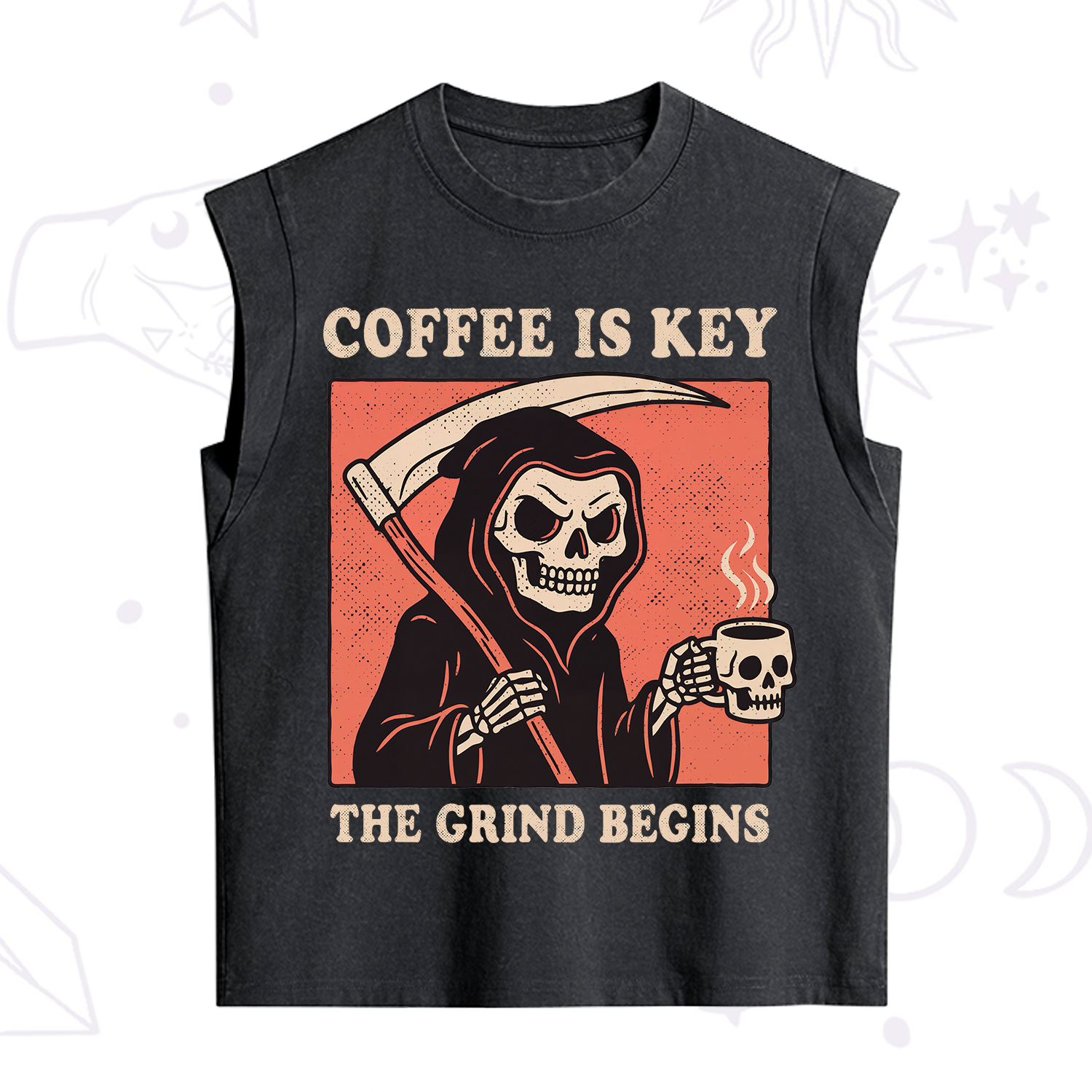 Purplehecate Coffee Is Key The Grind Begins Vintage Washed Tank