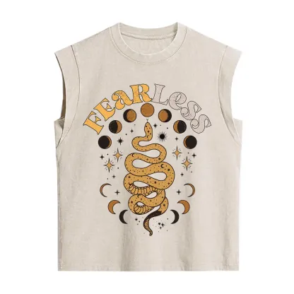 Purplehecate Fearless Serpent of the Moon Phases Vintage Washed Tank