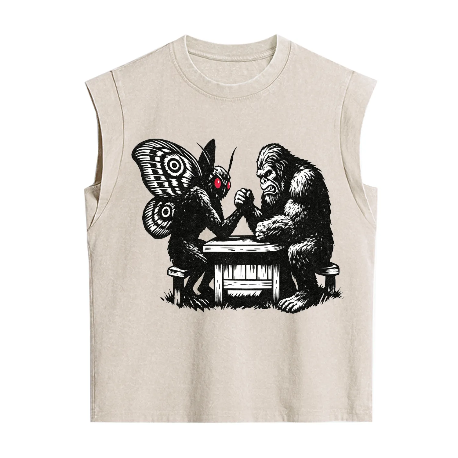 Purplehecate Bigfoot v Mothman Vintage Washed Tank