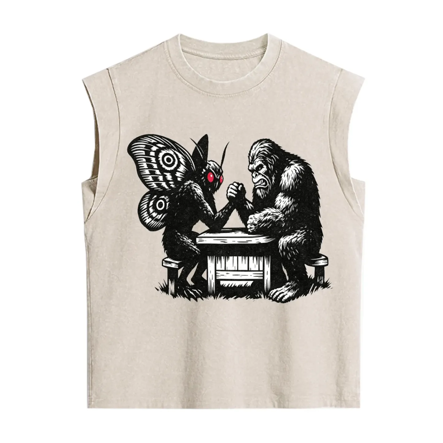 Purplehecate Bigfoot v Mothman Vintage Washed Tank