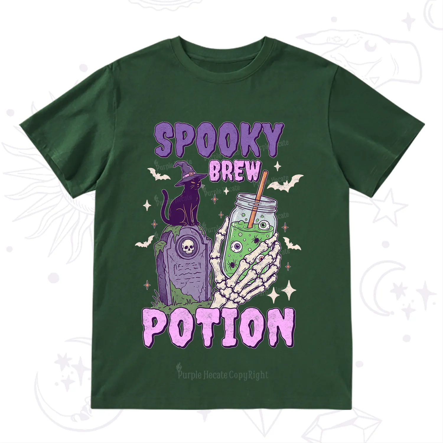 Purplehecate Spooky Brew Potion Halloween T-Shirt
