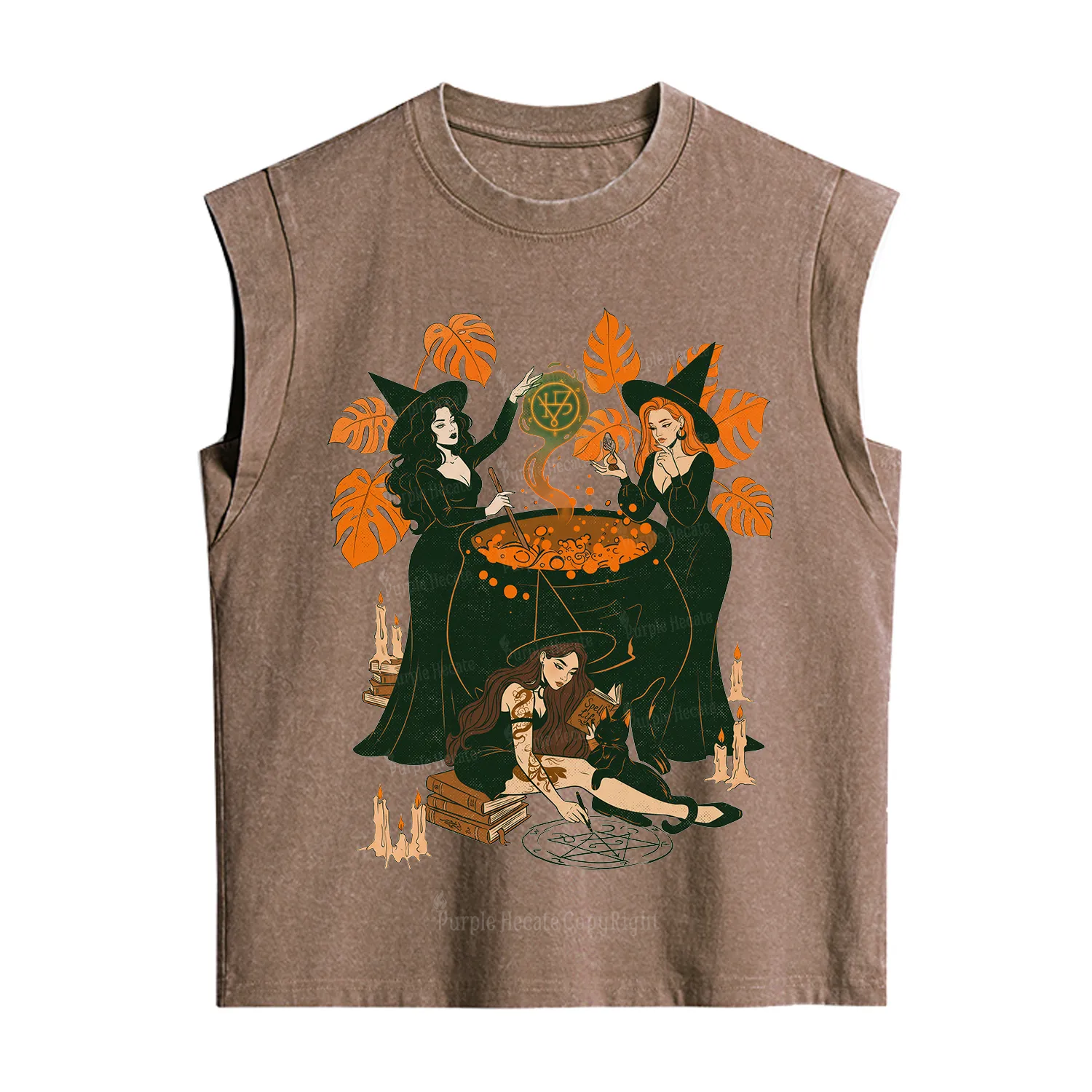 Purplehecate Midnight Potion Ritual Halloween Vintage Washed Tank
