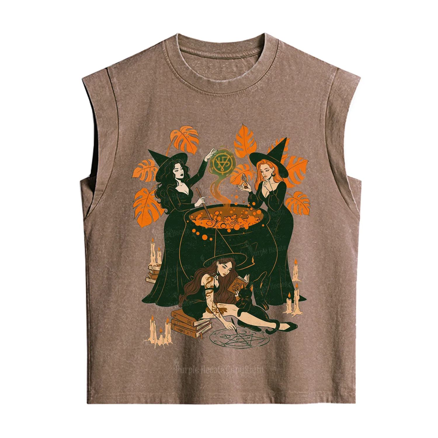 Purplehecate Midnight Potion Ritual Halloween Vintage Washed Tank