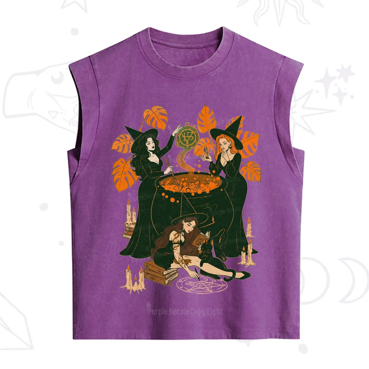 Purplehecate Midnight Potion Ritual Halloween Vintage Washed Tank