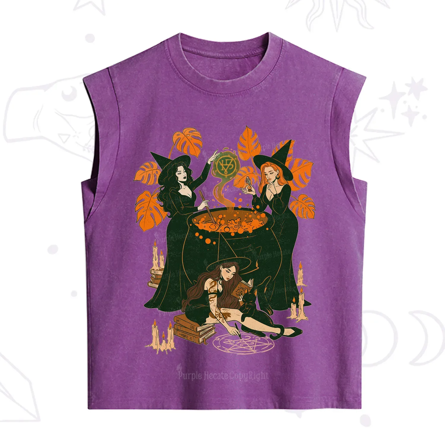 Purplehecate Midnight Potion Ritual Halloween Vintage Washed Tank