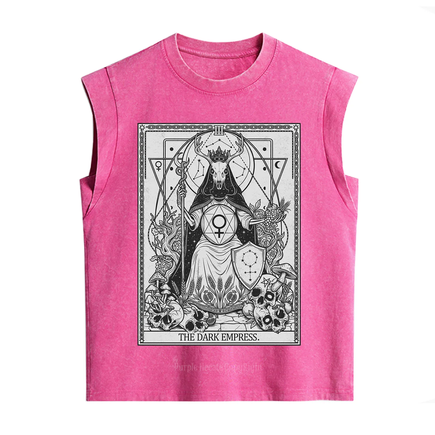Purplehecate The Dark Empress Tarot Vintage Washed Tank