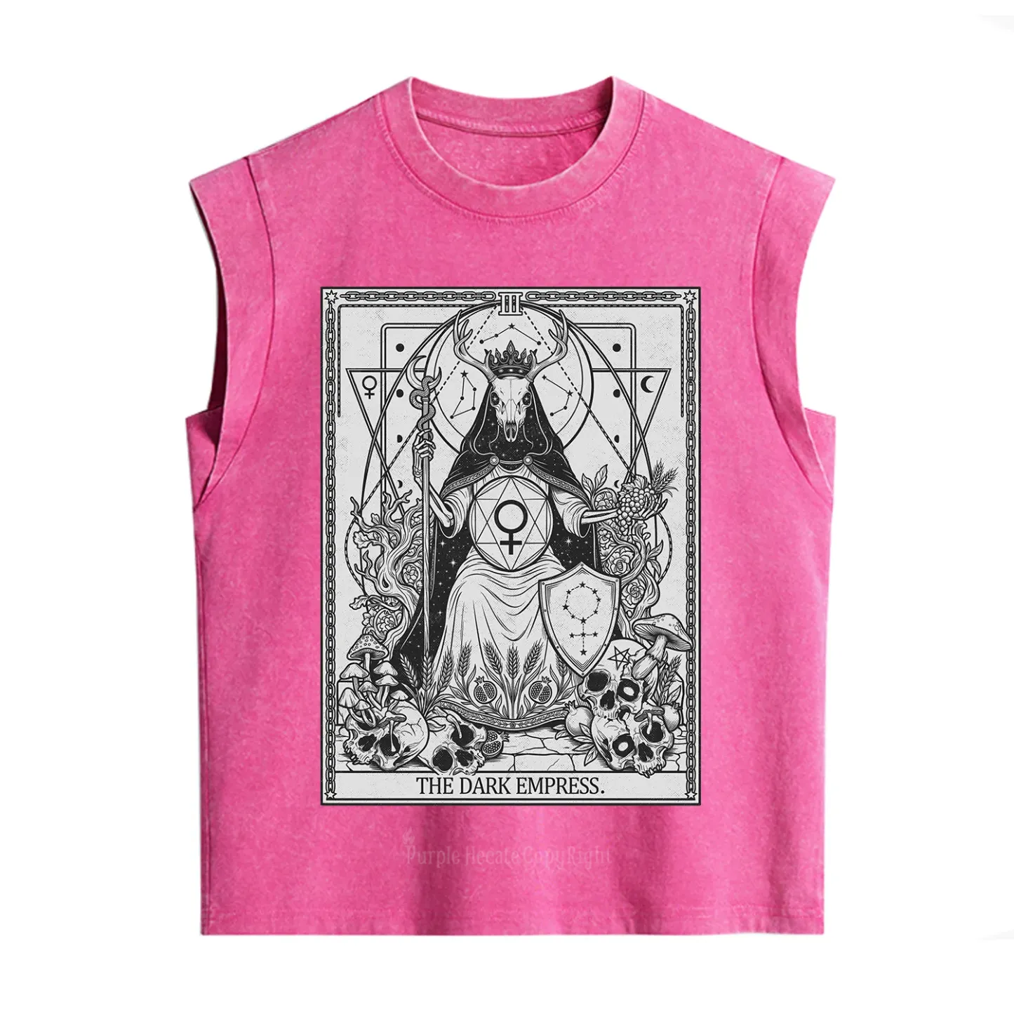 Purplehecate The Dark Empress Tarot Vintage Washed Tank