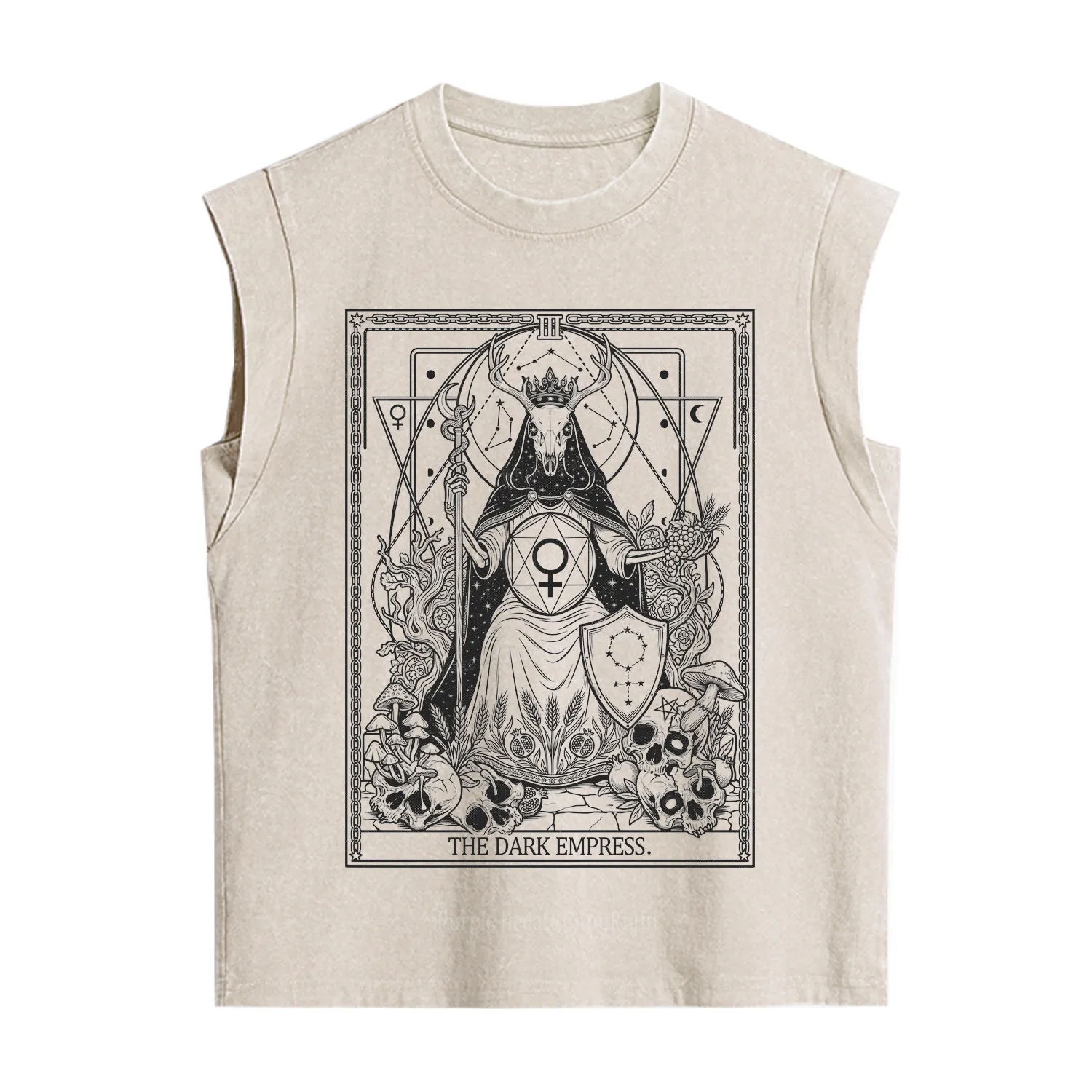 Purplehecate The Dark Empress Tarot Vintage Washed Tank
