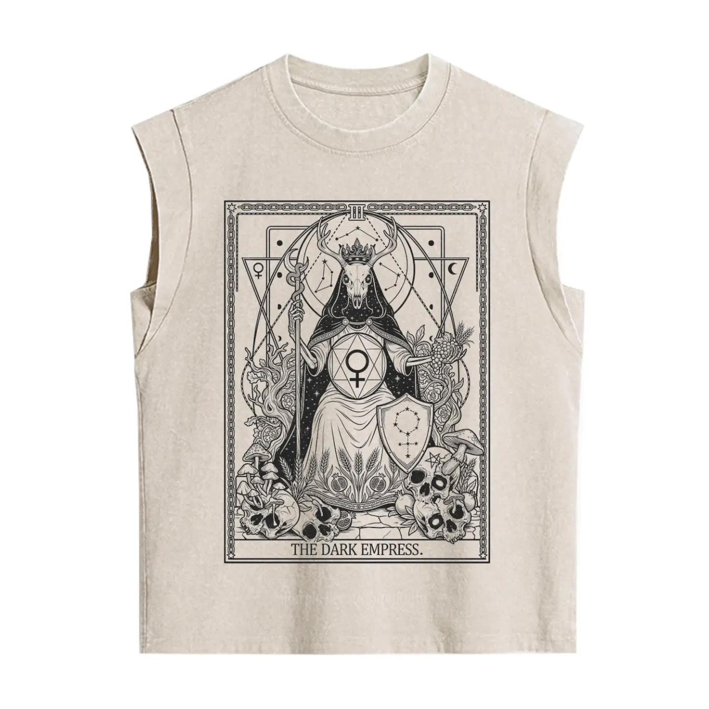 Purplehecate The Dark Empress Tarot Vintage Washed Tank