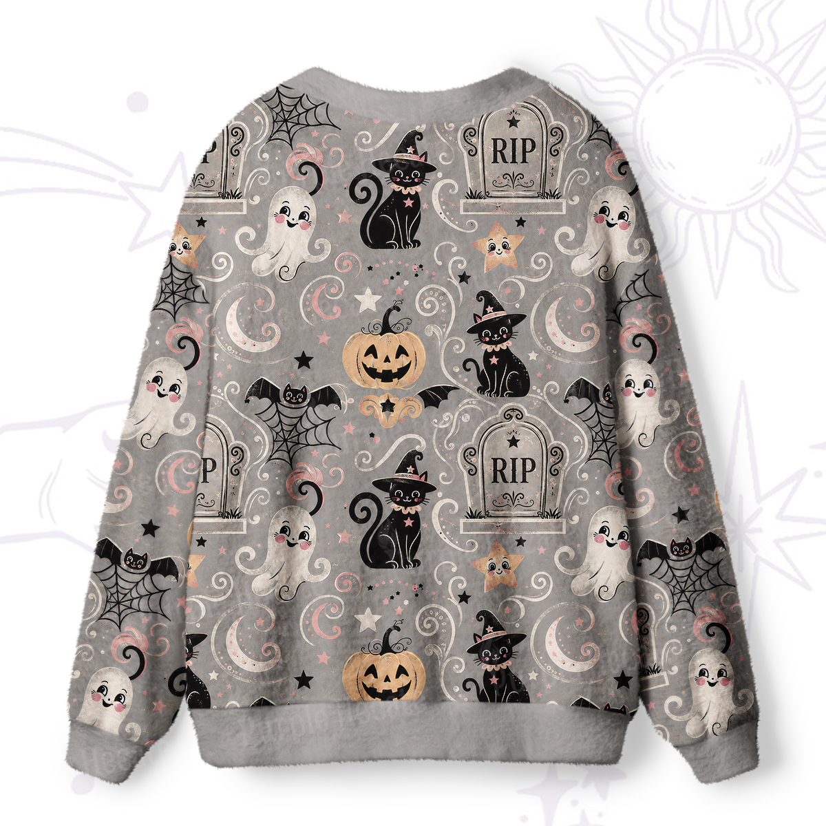 Purplehecate Spooky Spider Friends Halloween Ugly Cardigan Sweaters