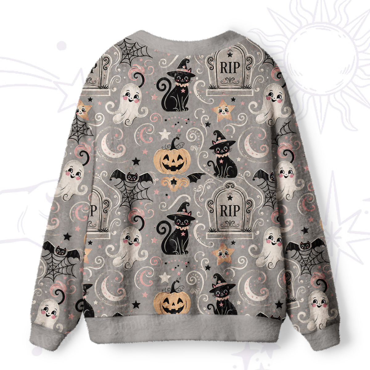 Purplehecate Spooky Spider Friends Halloween Ugly Cardigan Sweaters