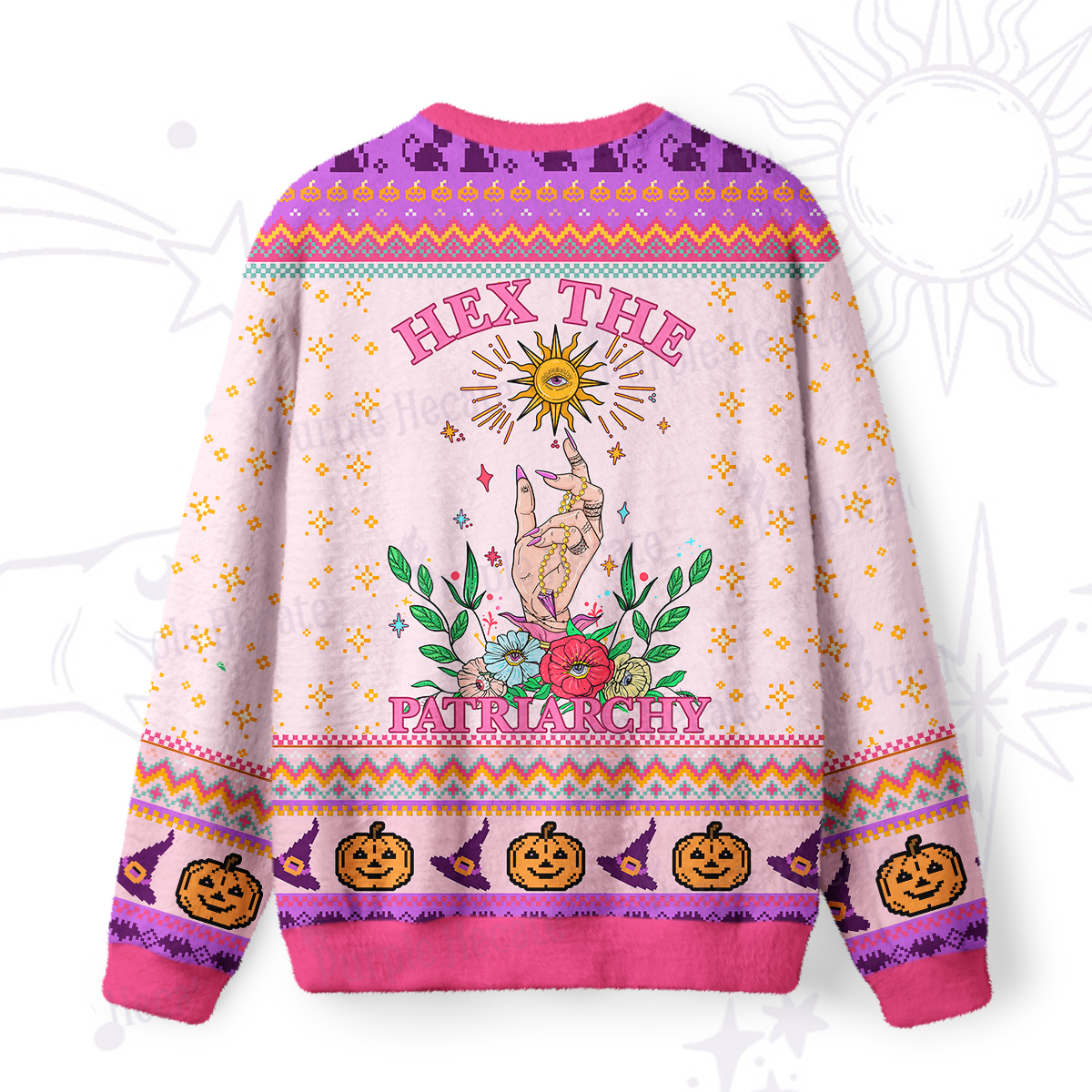 Purplehecate Hex The Patriarchy Witchy Ugly Halloween Sweatshirts