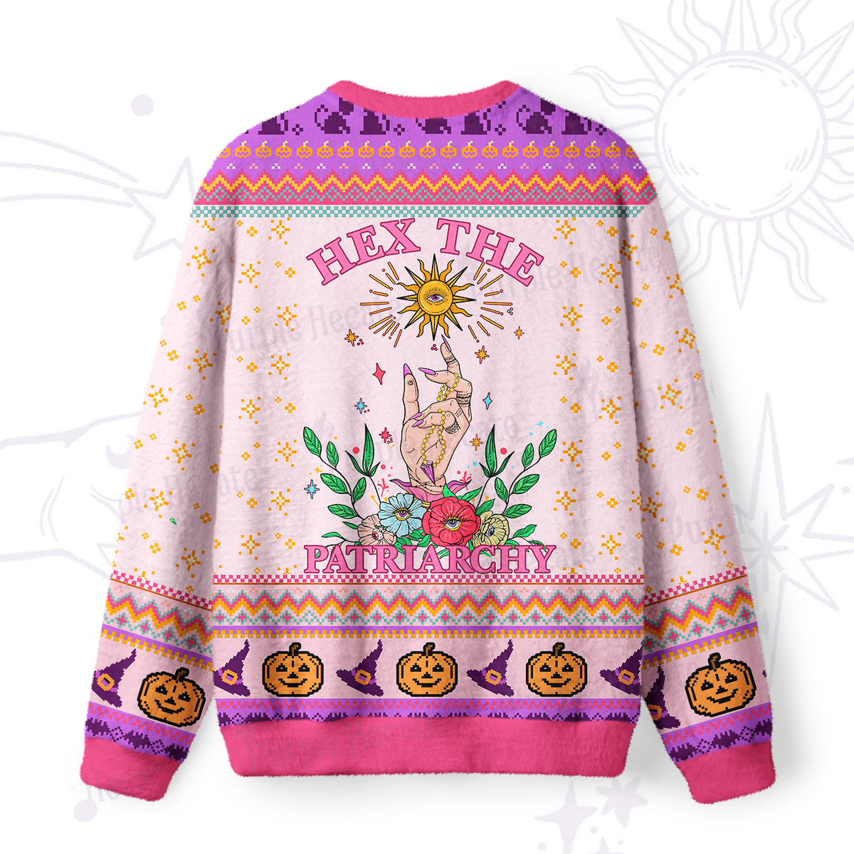 Purplehecate Hex The Patriarchy Witchy Ugly Halloween Sweatshirts